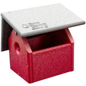 Green Meadow Wren or Chickadee Squared Hanging House